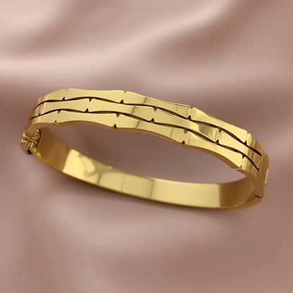 Pulseira Minimalista Bianca aço inoxidável dourada