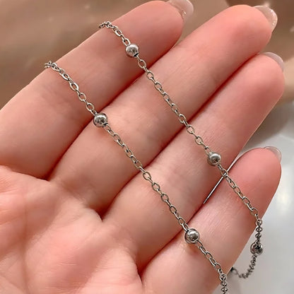Colar bolinhas Bia aço inoxidável 316L