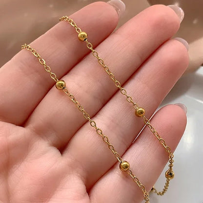 Colar bolinhas Bia aço inoxidável 316L