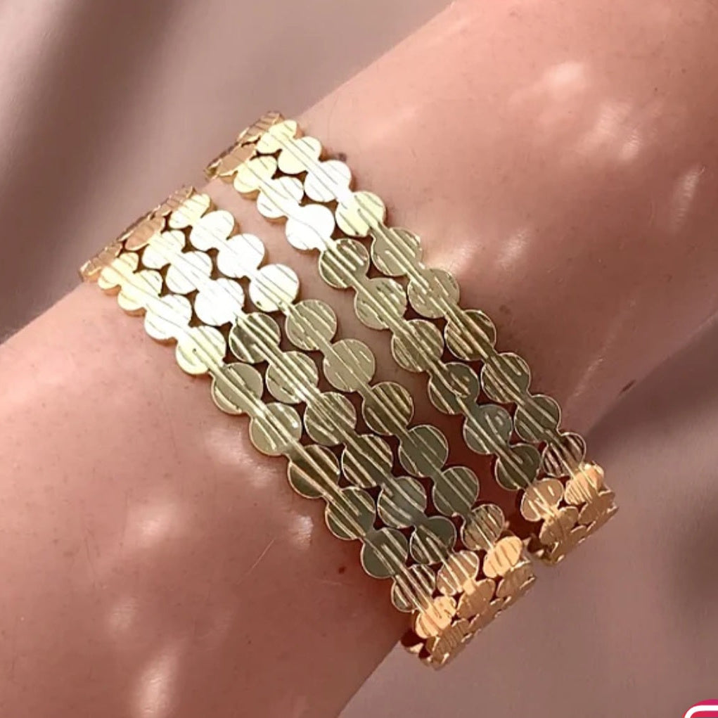 Bracelete Helen dourado aço Inoxidável