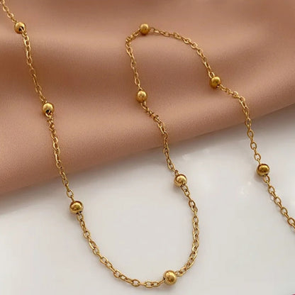 Colar bolinhas Bia aço inoxidável 316L