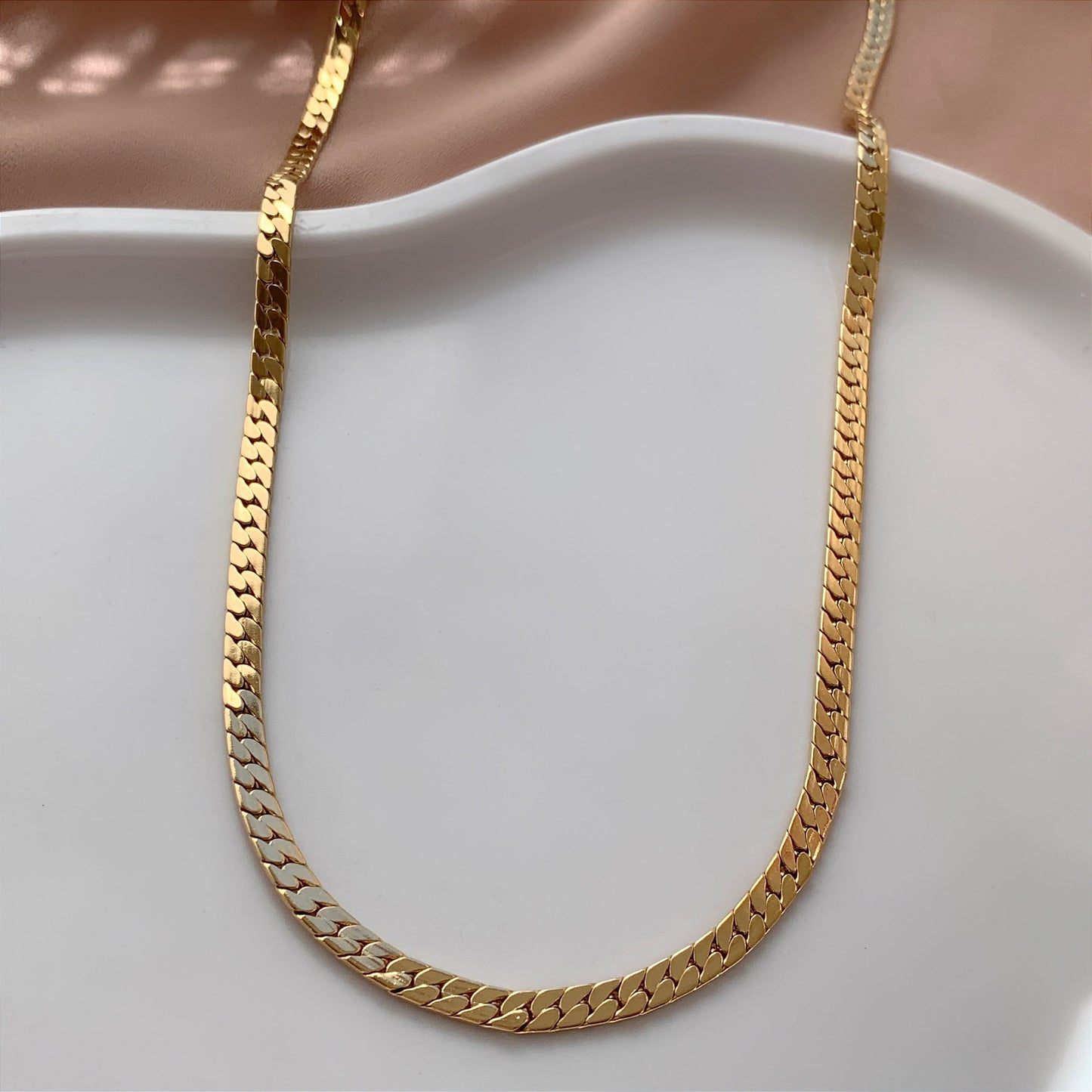 Corrente Grumet aço inoxidável 316l dourado 55cm