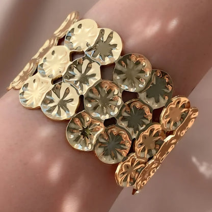 Bracelete Lady aço inoxidável dourado