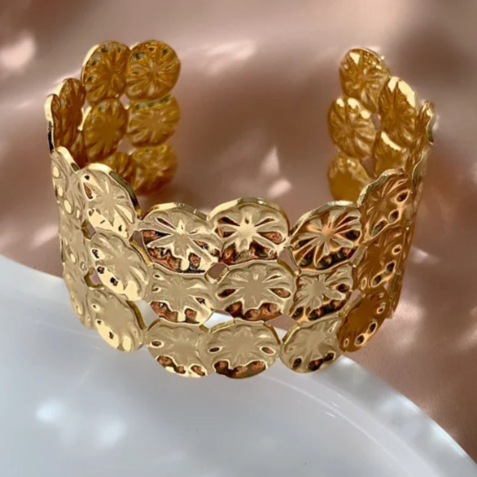 Bracelete Lady aço inoxidável dourado